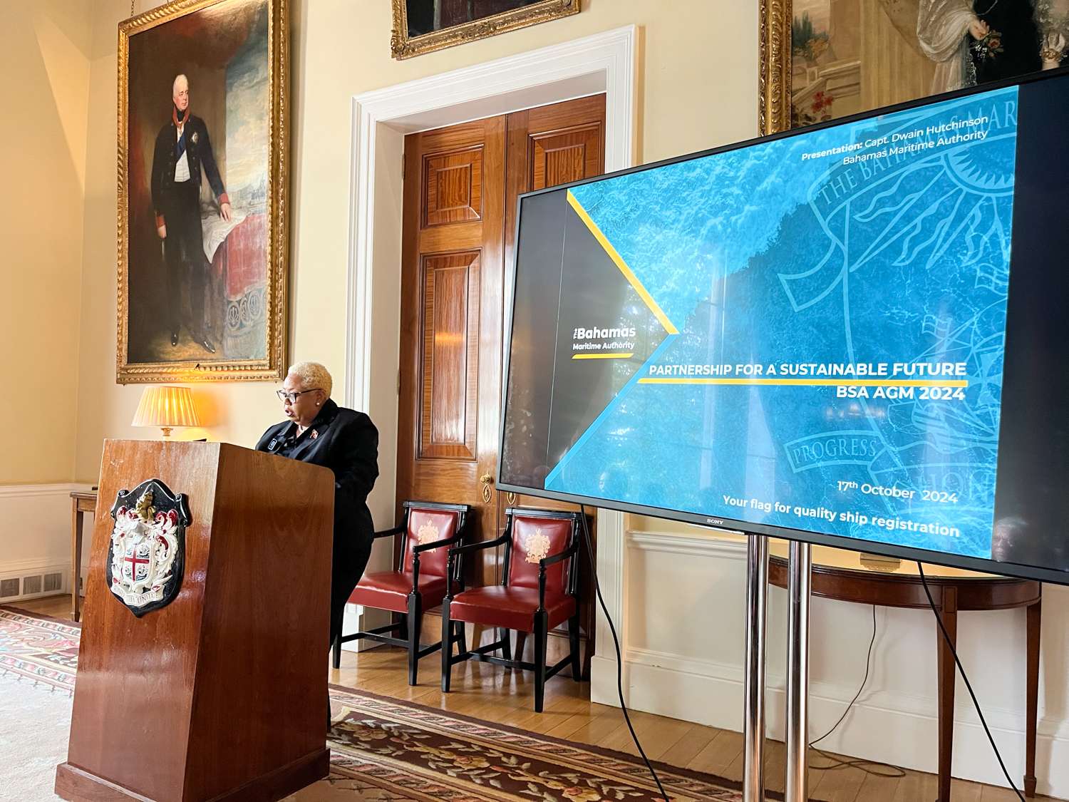 The Bahamas Maritime Authority (BMA) Chairman, Ms. Jacqueline Simmons